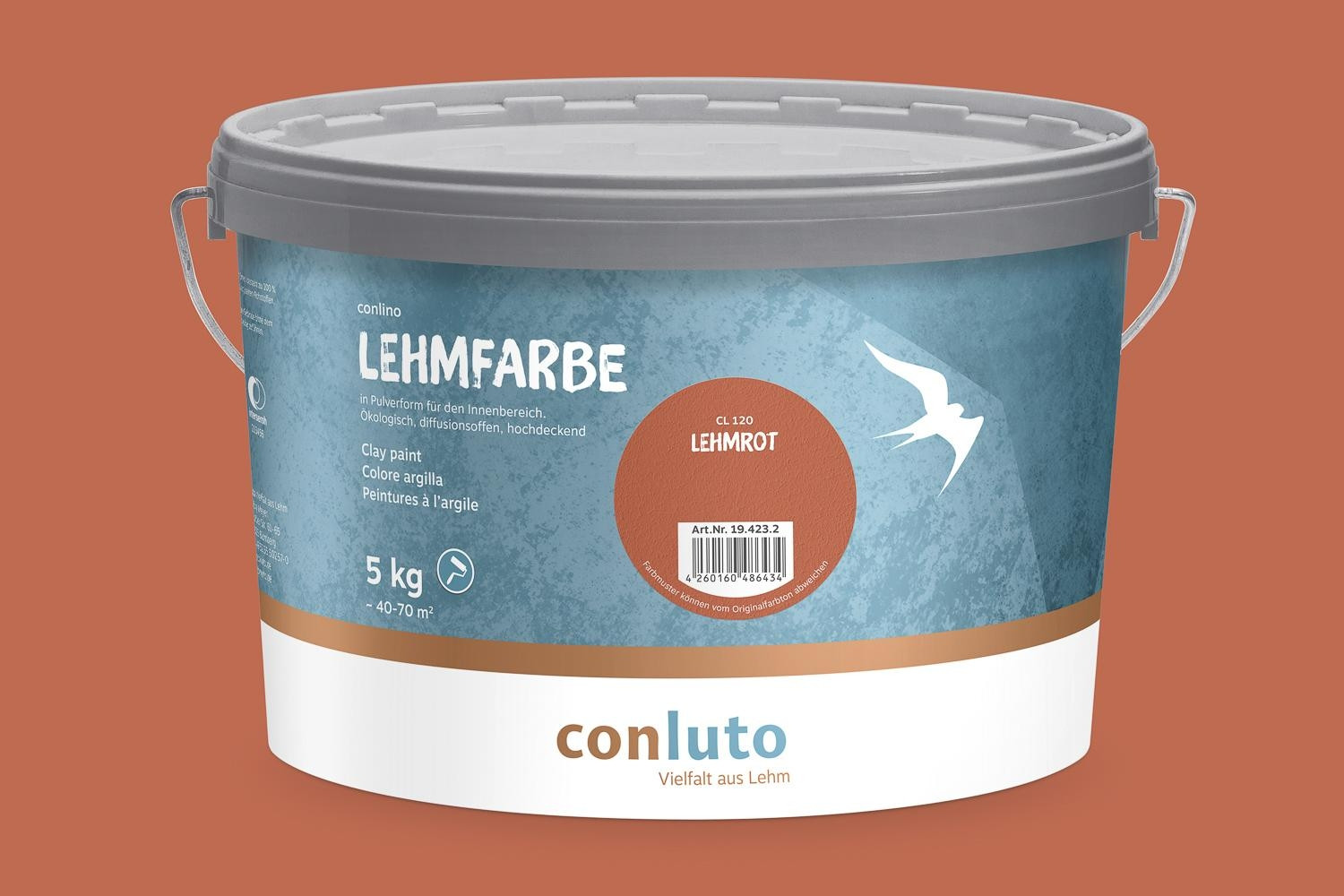 Conluto Lehmfarbe 1 kg trocken - für 10 m² 